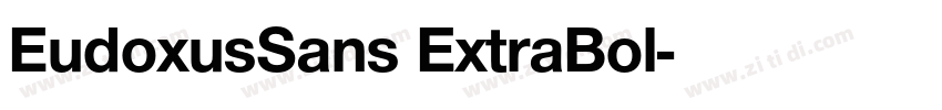 EudoxusSans ExtraBol字体转换